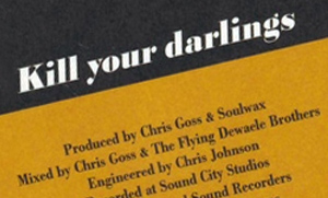 Excerpt from Kill Your Darlings single sleeve