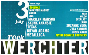 Soulwax and Flying Dewaele Brothers on Werchter 1999 Poster